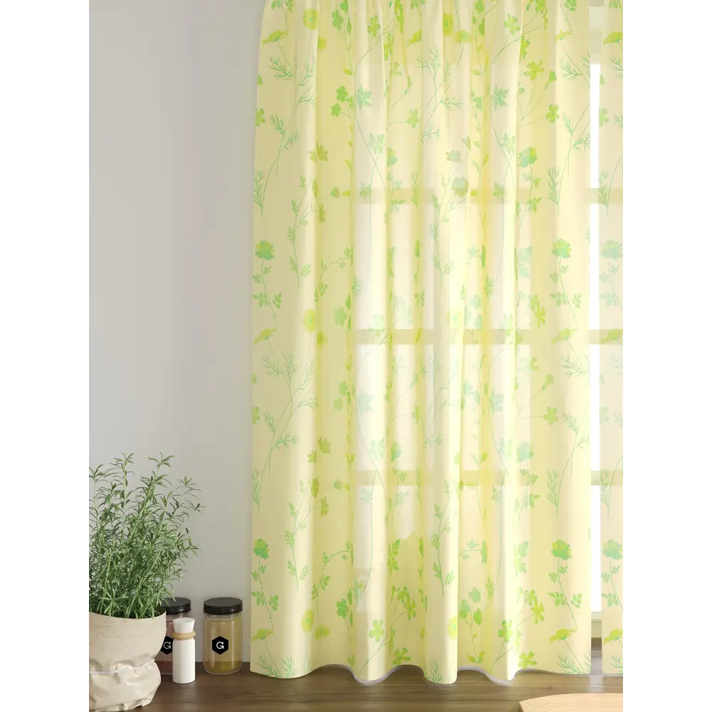 Фото 6 Комплект тюль 2 шт на ленте Comfy Way Свилс - 81 CW579081 150x160 см вуаль цвет желтый Фото 6 Комплект тюль 2 шт на ленте Comfy Way Свилс - 81 CW579081 150x160 см вуаль цвет желтый