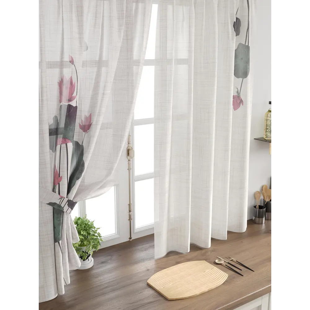 Фото 4 Комплект тюль 2 шт на ленте Comfy Way Свилс - 100 CW579100 150x160 см вуаль цвет зеленый Фото 4 Комплект тюль 2 шт на ленте Comfy Way Свилс - 100 CW579100 150x160 см вуаль цвет зеленый