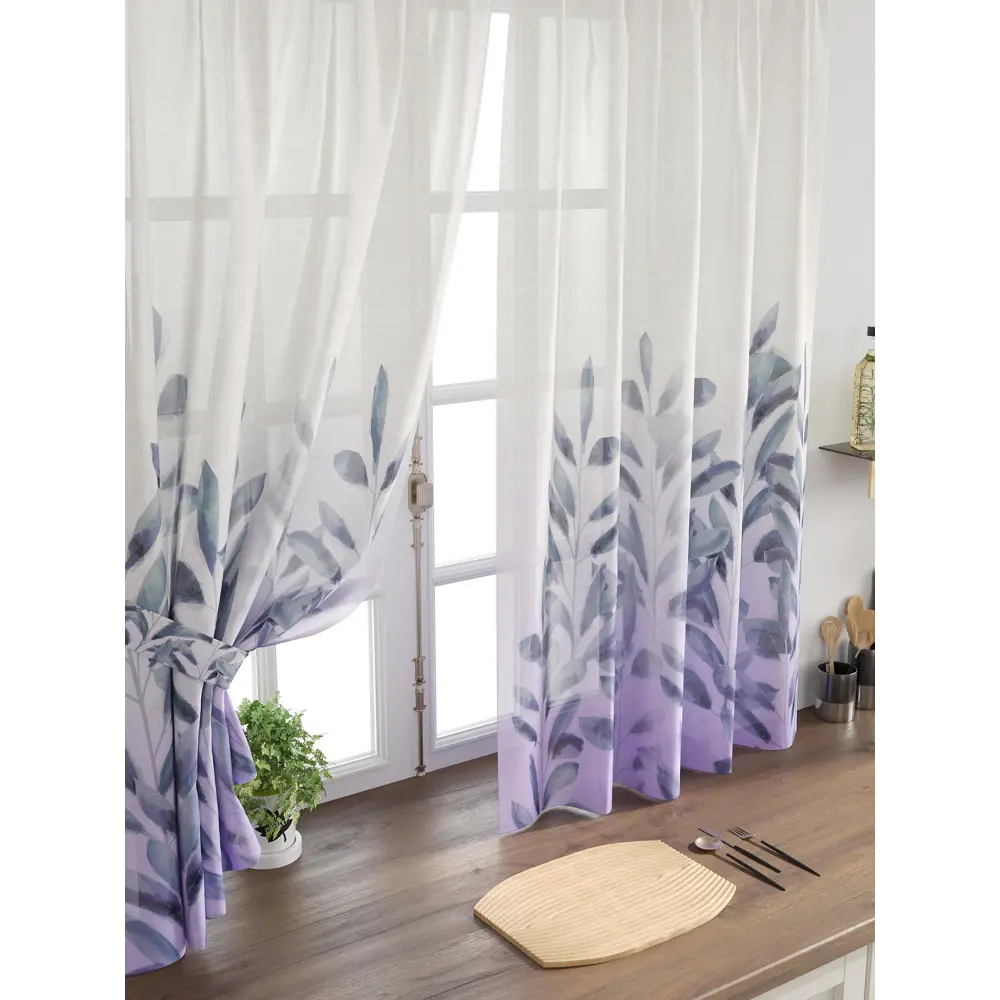 Фото 4 Комплект тюль 2 шт на ленте Comfy Way Свилс - 94 CW579094 150x160 см вуаль цвет серый Фото 4 Комплект тюль 2 шт на ленте Comfy Way Свилс - 94 CW579094 150x160 см вуаль цвет серый