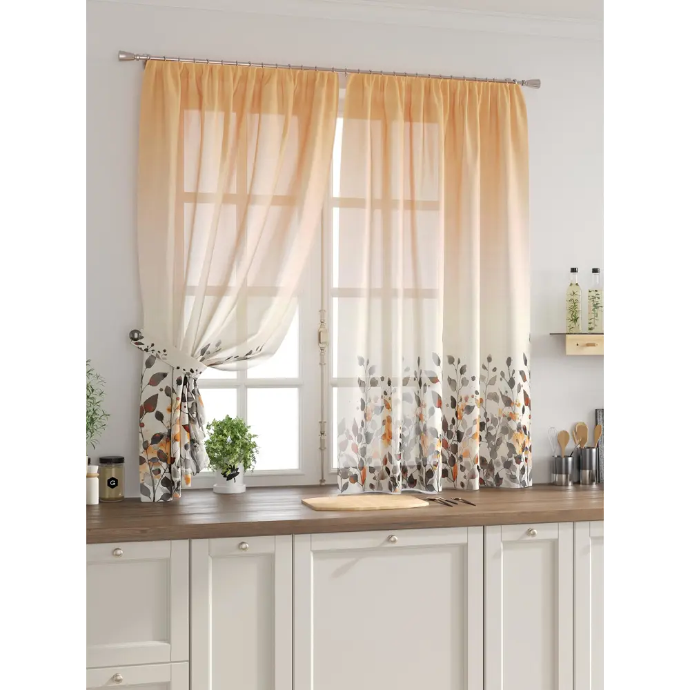 Фото Комплект тюль 2 шт на ленте Comfy Way Свилс - 03 CW579003 150x160 см вуаль цвет коричневый Фото Комплект тюль 2 шт на ленте Comfy Way Свилс - 03 CW579003 150x160 см вуаль цвет коричневый