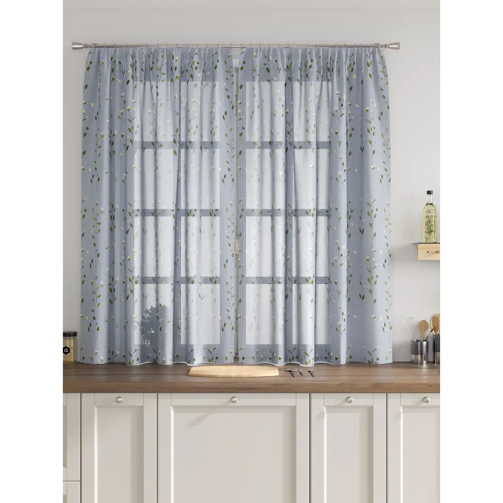 Фото 3 Комплект тюль 2 шт на ленте Comfy Way Свилс - 08 CW579008 150x160 см вуаль цвет серый Фото 3 Комплект тюль 2 шт на ленте Comfy Way Свилс - 08 CW579008 150x160 см вуаль цвет серый