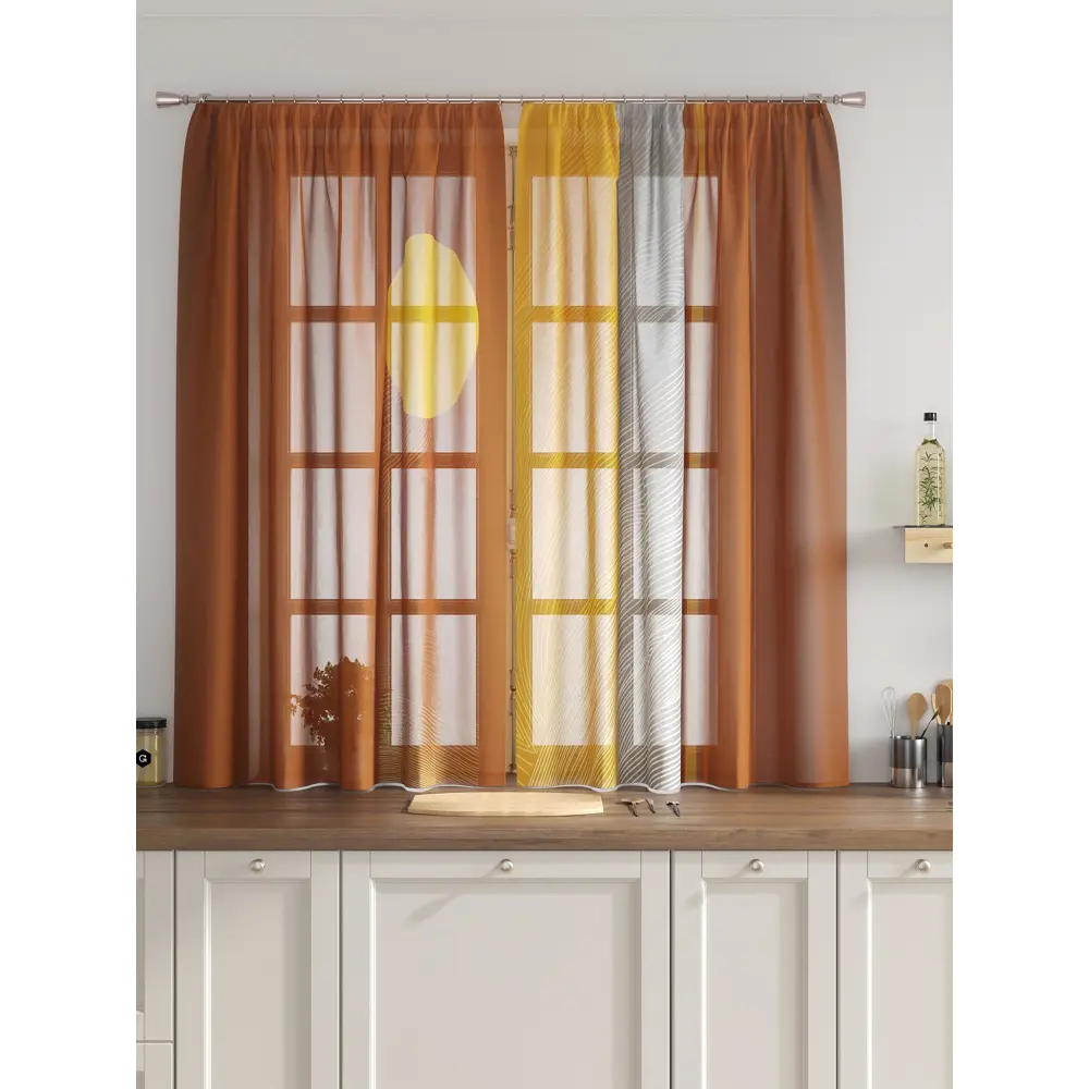 Фото 3 Комплект тюль 2 шт на ленте Comfy Way Свилс - 15 CW579015 150x160 см вуаль цвет серый Фото 3 Комплект тюль 2 шт на ленте Comfy Way Свилс - 15 CW579015 150x160 см вуаль цвет серый