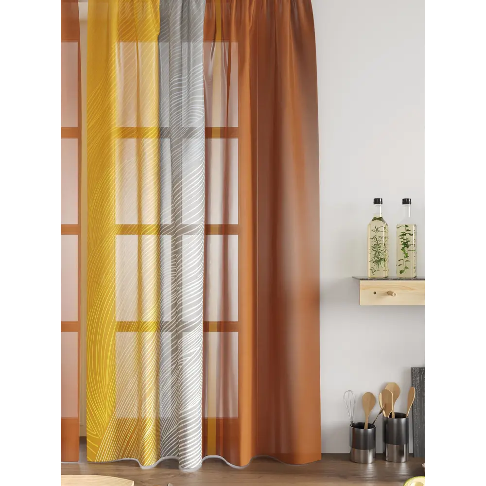 Фото 5 Комплект тюль 2 шт на ленте Comfy Way Свилс - 15 CW579015 150x160 см вуаль цвет серый Фото 5 Комплект тюль 2 шт на ленте Comfy Way Свилс - 15 CW579015 150x160 см вуаль цвет серый