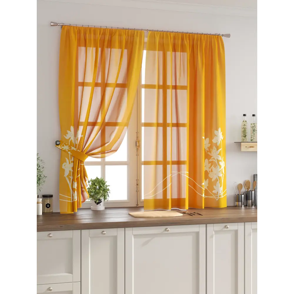 Фото Комплект тюль 2 шт на ленте Comfy Way Свилс - 10 CW579010 150x160 см вуаль цвет оранжевый Фото Комплект тюль 2 шт на ленте Comfy Way Свилс - 10 CW579010 150x160 см вуаль цвет оранжевый