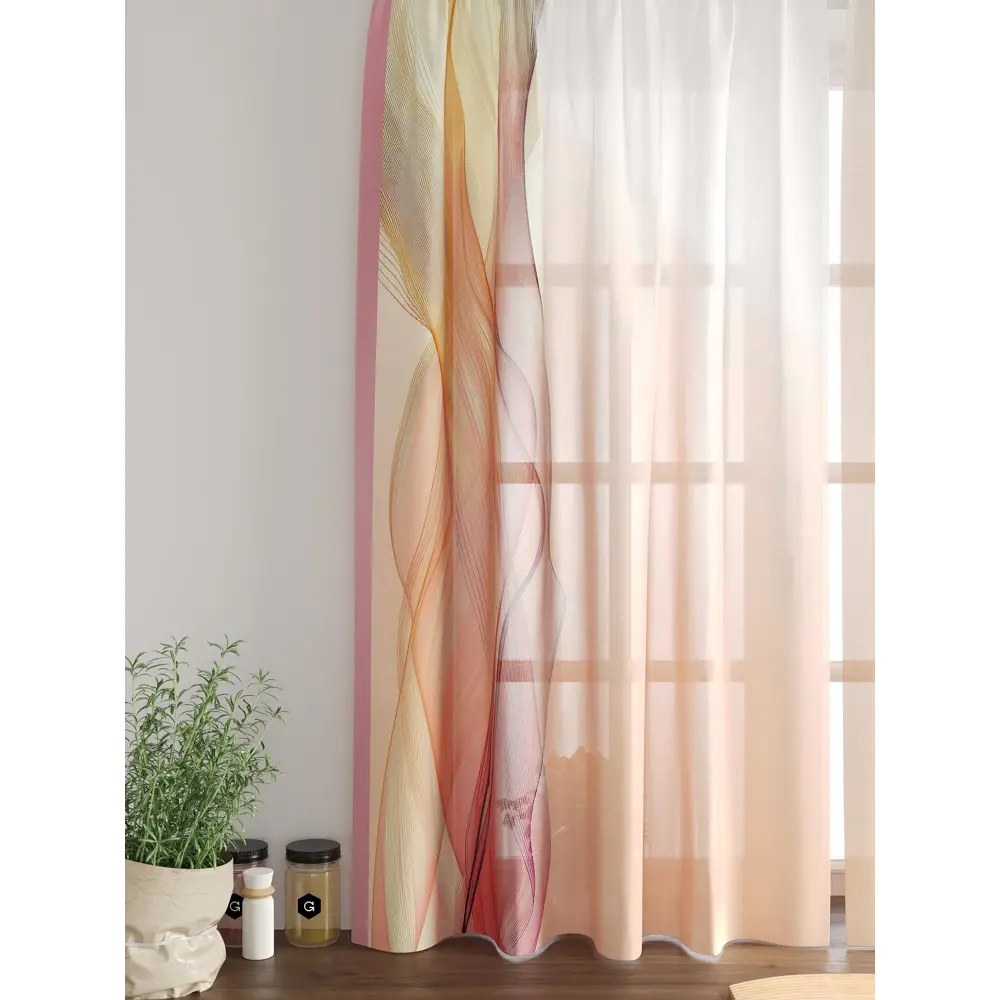 Фото 6 Комплект тюль 2 шт на ленте Comfy Way Свилс - 14 CW579014 150x160 см вуаль цвет розовый Фото 6 Комплект тюль 2 шт на ленте Comfy Way Свилс - 14 CW579014 150x160 см вуаль цвет розовый
