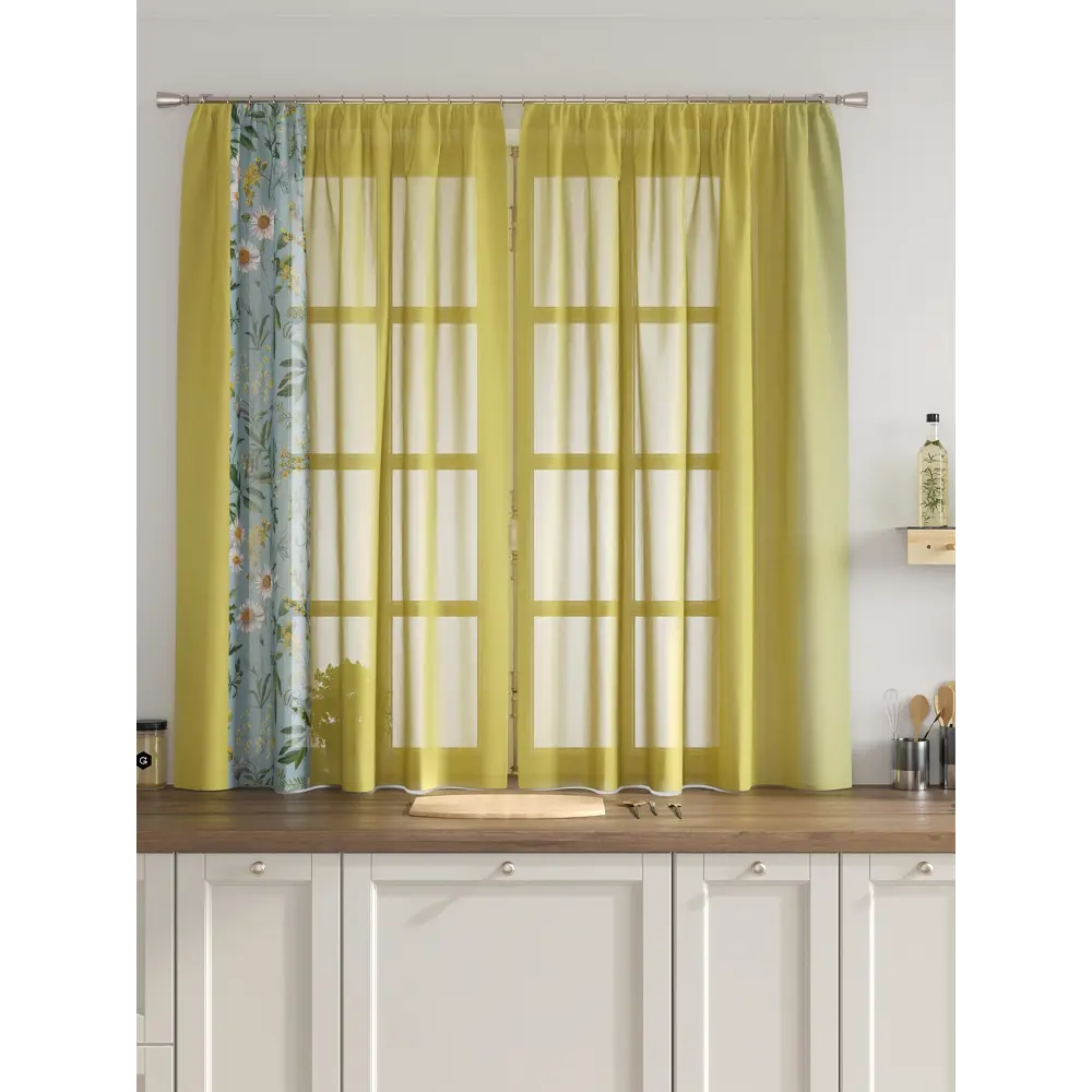 Фото 3 Комплект тюль 2 шт на ленте Comfy Way Свилс - 20 CW579020 150x160 см вуаль цвет синий Фото 3 Комплект тюль 2 шт на ленте Comfy Way Свилс - 20 CW579020 150x160 см вуаль цвет синий