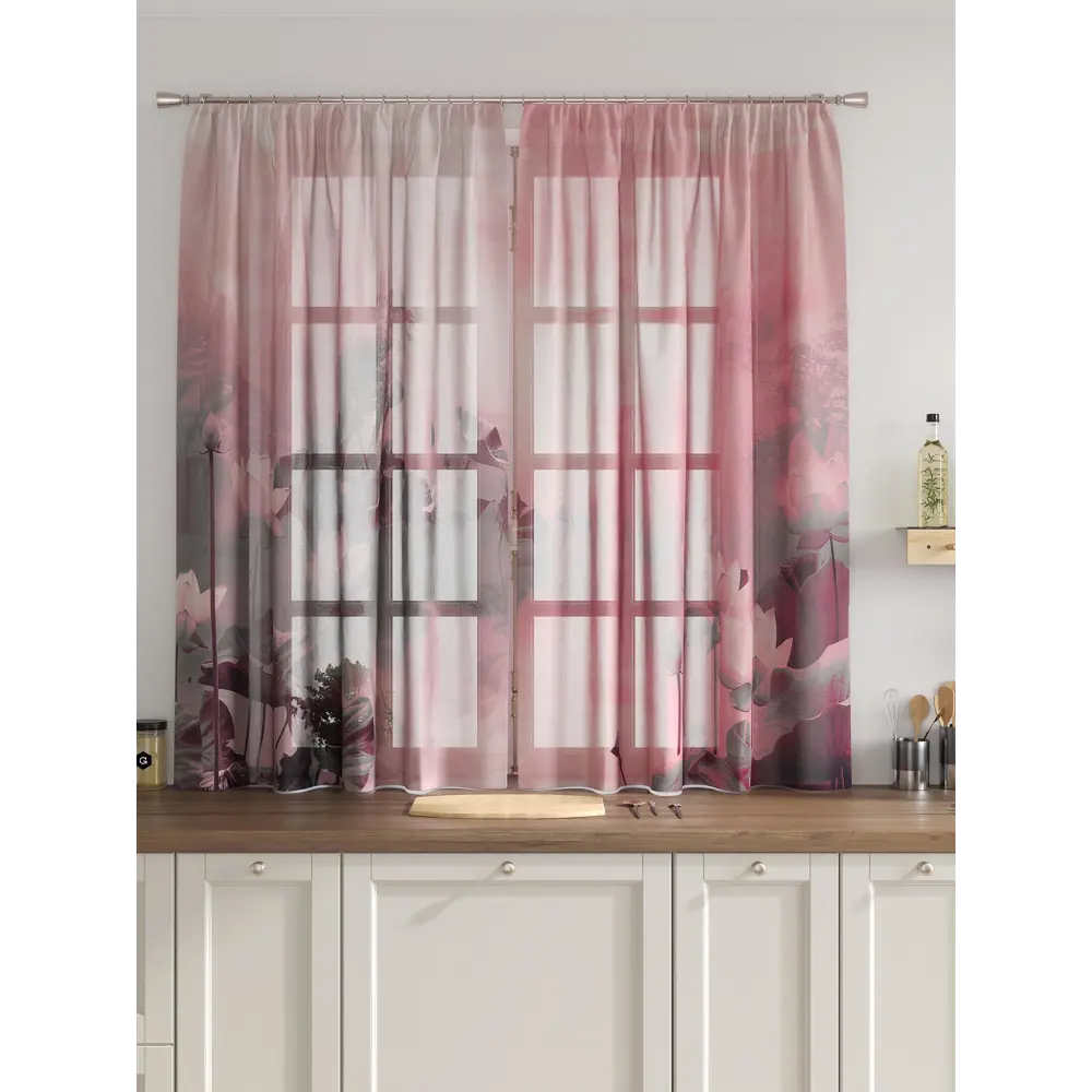 Фото 3 Комплект тюль 2 шт на ленте Comfy Way Свилс - 23 CW579023 150x160 см вуаль цвет серый Фото 3 Комплект тюль 2 шт на ленте Comfy Way Свилс - 23 CW579023 150x160 см вуаль цвет серый