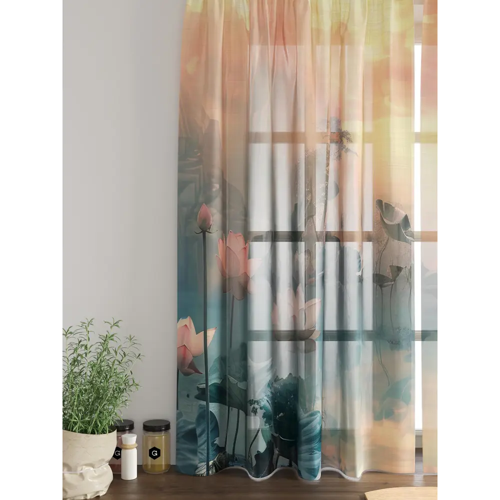 Фото 6 Комплект тюль 2 шт на ленте Comfy Way Свилс - 24 CW579024 150x160 см вуаль цвет оранжевый Фото 6 Комплект тюль 2 шт на ленте Comfy Way Свилс - 24 CW579024 150x160 см вуаль цвет оранжевый