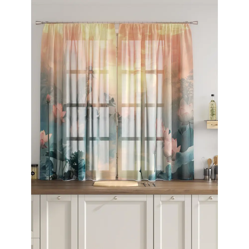 Фото 3 Комплект тюль 2 шт на ленте Comfy Way Свилс - 24 CW579024 150x160 см вуаль цвет оранжевый Фото 3 Комплект тюль 2 шт на ленте Comfy Way Свилс - 24 CW579024 150x160 см вуаль цвет оранжевый