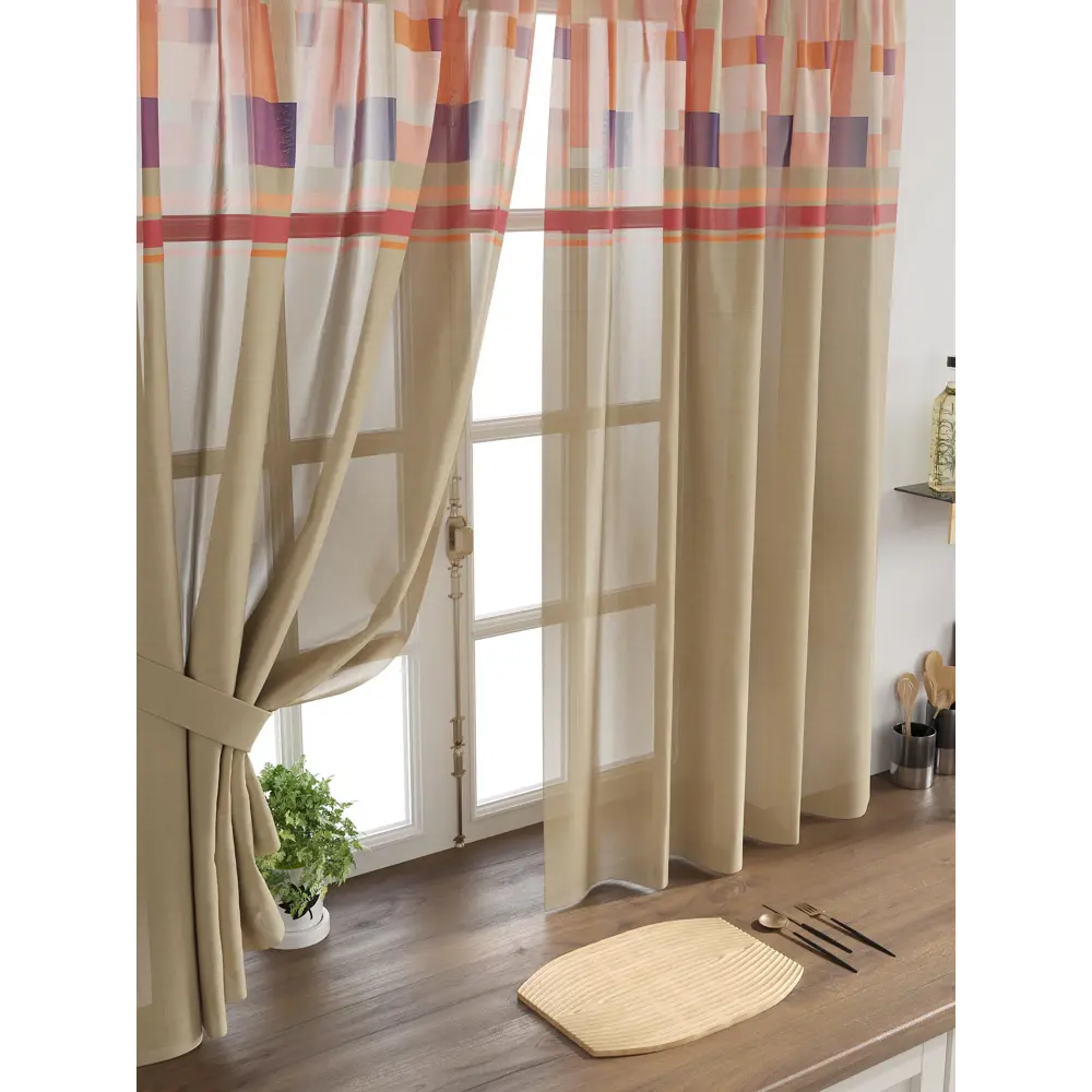 Фото 4 Комплект тюль 2 шт на ленте Comfy Way Свилс - 25 CW579025 150x160 см вуаль цвет розовый Фото 4 Комплект тюль 2 шт на ленте Comfy Way Свилс - 25 CW579025 150x160 см вуаль цвет розовый