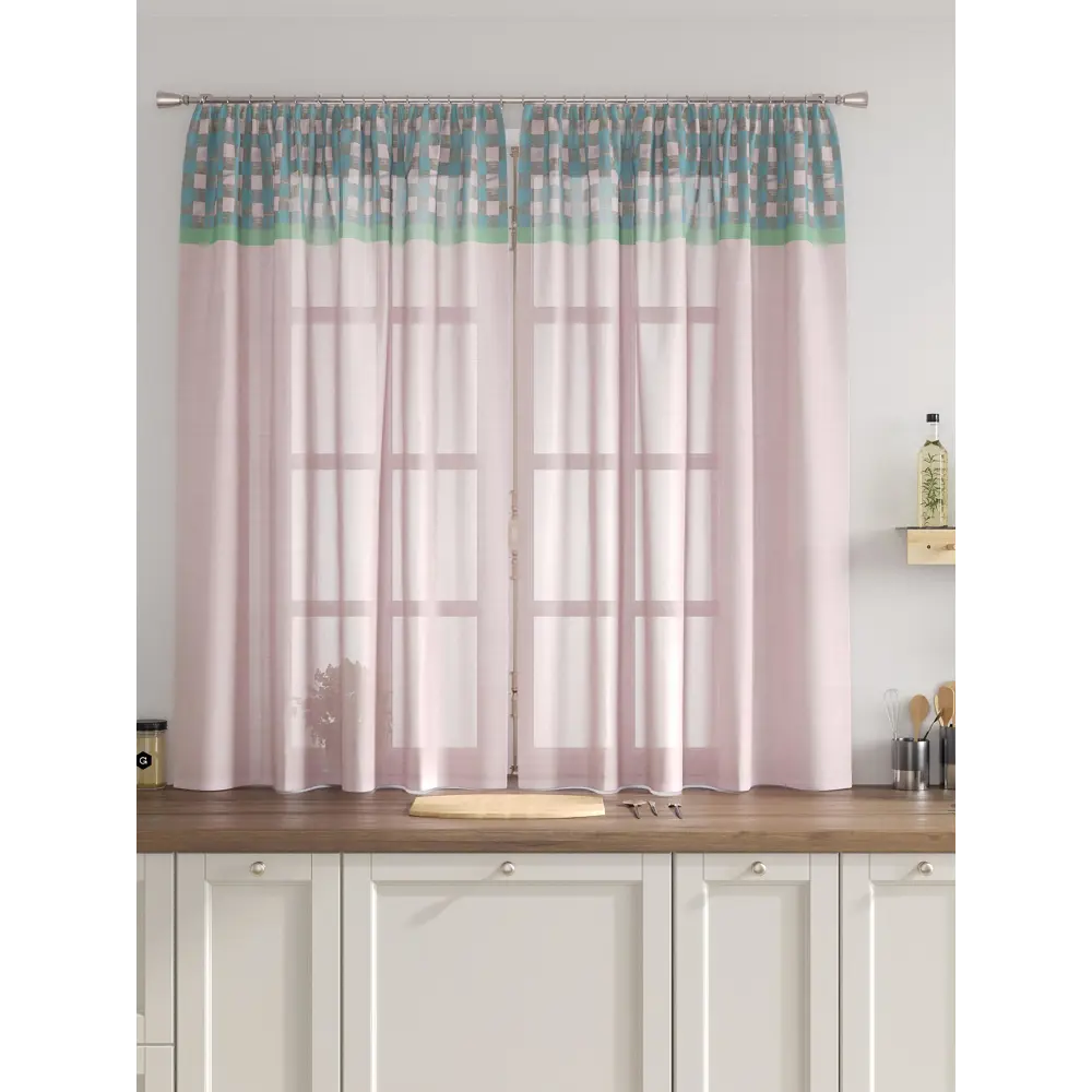 Фото 3 Комплект тюль 2 шт на ленте Comfy Way Свилс - 29 CW579029 150x160 см вуаль цвет розовый Фото 3 Комплект тюль 2 шт на ленте Comfy Way Свилс - 29 CW579029 150x160 см вуаль цвет розовый