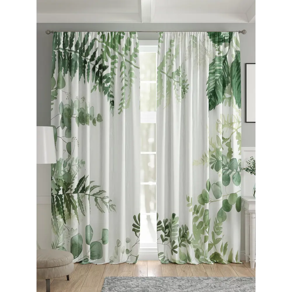 Фото 4 Комплект штор 2 шт на ленте Comfy Way Базовая Коллекция CW521295 150x240 см жаккард цвет зеленый Фото 4 Комплект штор 2 шт на ленте Comfy Way Базовая Коллекция CW521295 150x240 см жаккард цвет зеленый