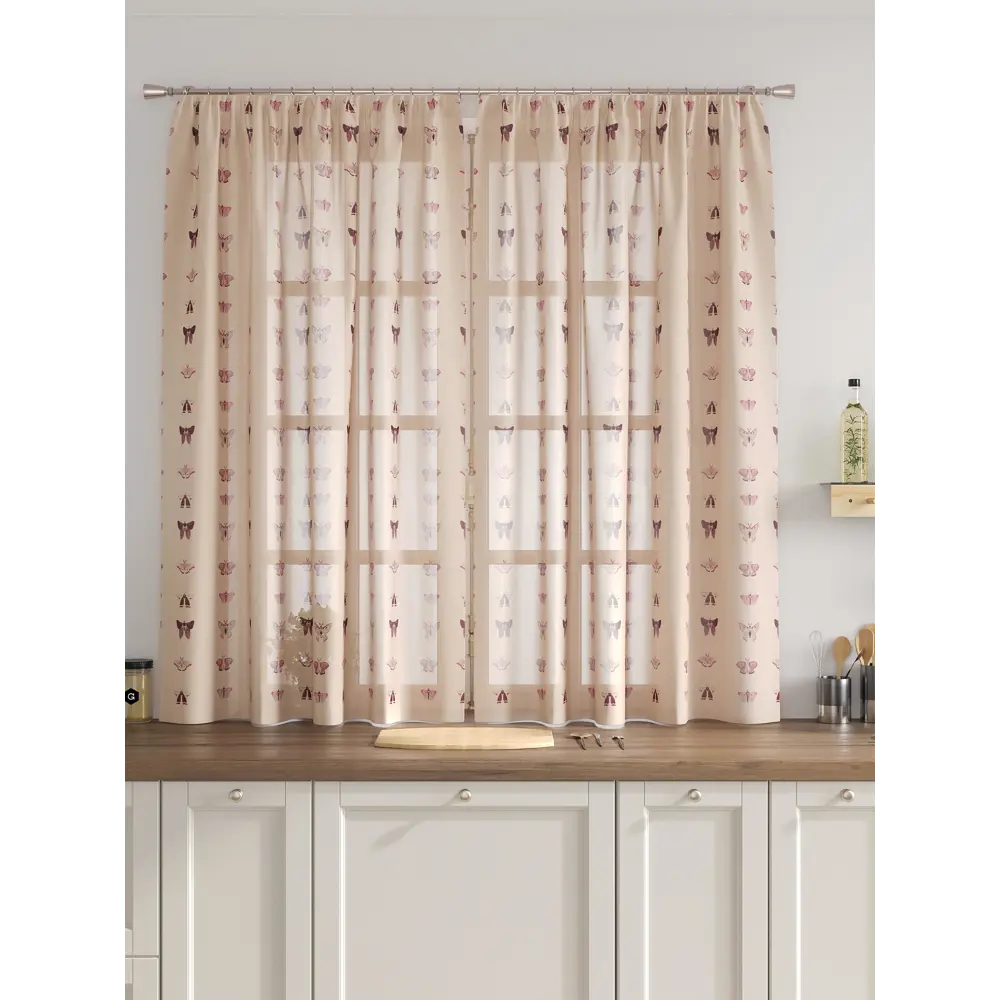 Фото 3 Комплект тюль 2 шт на ленте Comfy Way Свилс - 36 CW579036 150x160 см вуаль цвет розовый Фото 3 Комплект тюль 2 шт на ленте Comfy Way Свилс - 36 CW579036 150x160 см вуаль цвет розовый