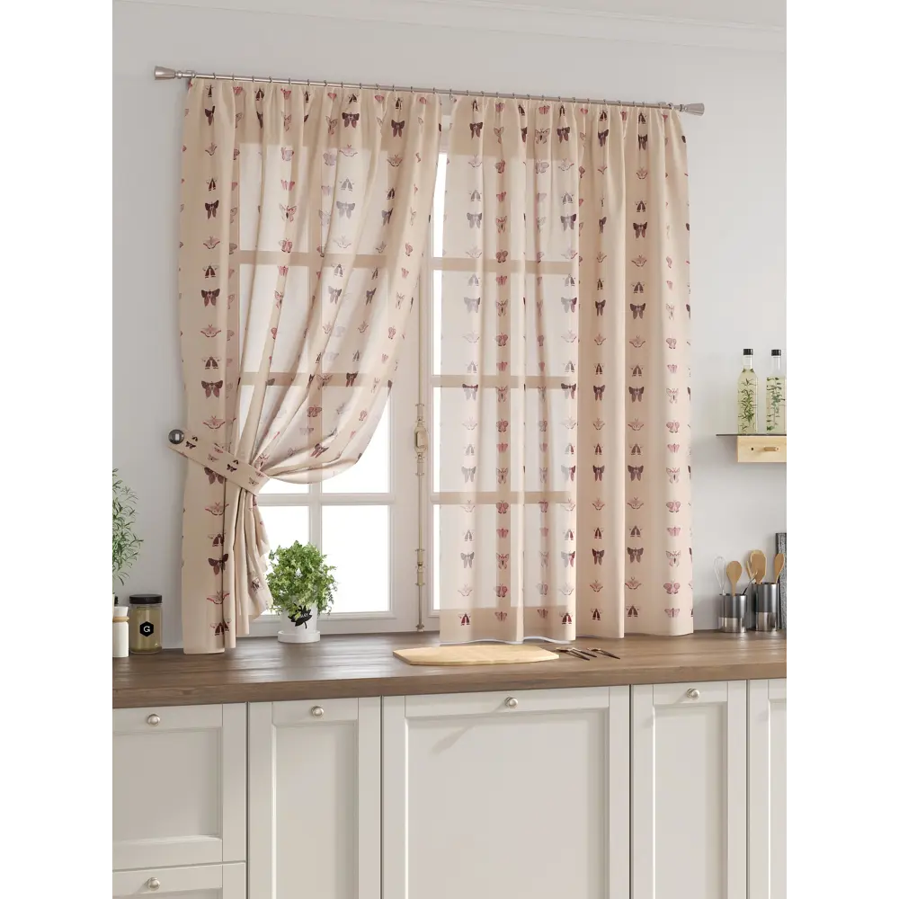 Фото Комплект тюль 2 шт на ленте Comfy Way Свилс - 36 CW579036 150x160 см вуаль цвет розовый Фото Комплект тюль 2 шт на ленте Comfy Way Свилс - 36 CW579036 150x160 см вуаль цвет розовый