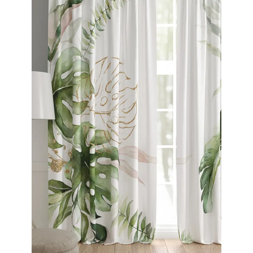 Фото 2 Комплект штор 2 шт на ленте Comfy Way Базовая Коллекция CW521294 150x240 см жаккард цвет зеленый Фото 2 Комплект штор 2 шт на ленте Comfy Way Базовая Коллекция CW521294 150x240 см жаккард цвет зеленый
