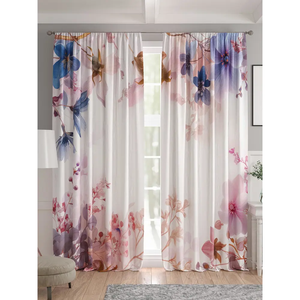 Фото 4 Комплект штор 2 шт на ленте Comfy Way Базовая Коллекция CW521286 150x240 см жаккард цвет белый Фото 4 Комплект штор 2 шт на ленте Comfy Way Базовая Коллекция CW521286 150x240 см жаккард цвет белый