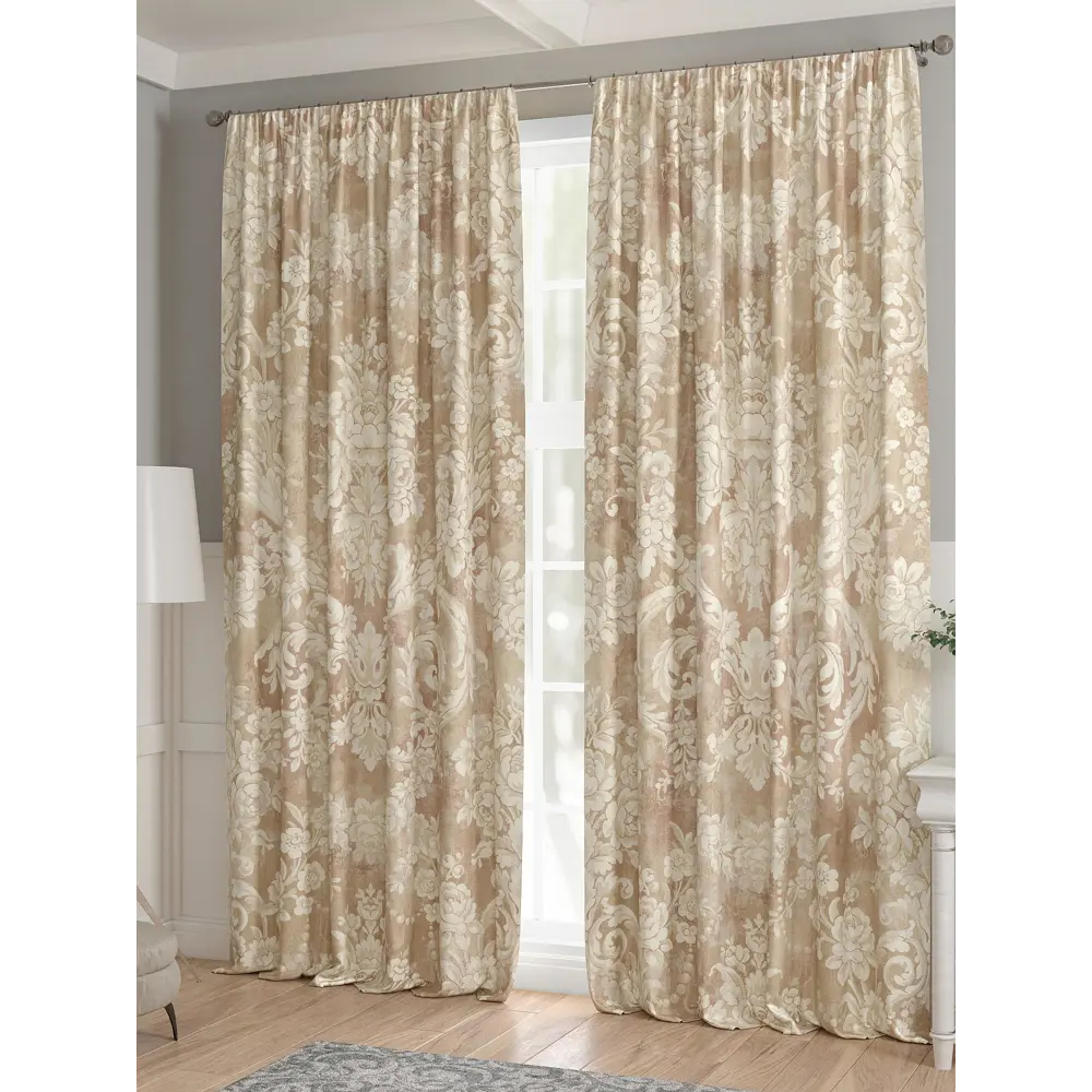 Фото 3 Комплект штор 2 шт на ленте Comfy Way Базовая Коллекция CW521255 150x240 см жаккард цвет бежевый