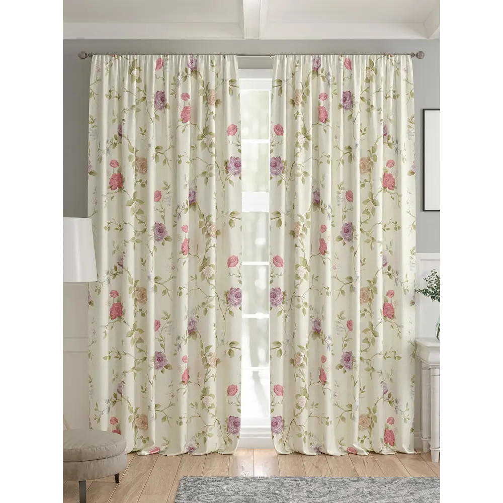 Фото 4 Комплект штор 2 шт на ленте Comfy Way Базовая Коллекция CW521256 150x240 см жаккард цвет зеленый Фото 4 Комплект штор 2 шт на ленте Comfy Way Базовая Коллекция CW521256 150x240 см жаккард цвет зеленый