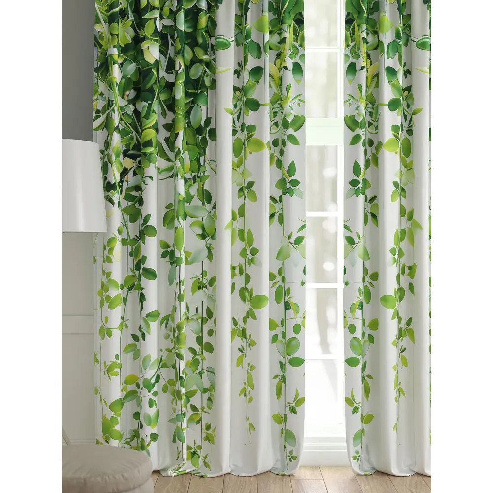 Фото 2 Комплект штор 2 шт на ленте Comfy Way Базовая Коллекция CW521247 150x240 см жаккард цвет зеленый Фото 2 Комплект штор 2 шт на ленте Comfy Way Базовая Коллекция CW521247 150x240 см жаккард цвет зеленый