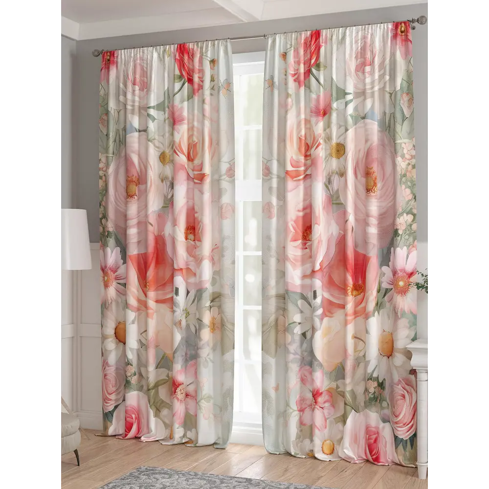 Фото 3 Комплект штор 2 шт на ленте Comfy Way Базовая Коллекция CW521249 150x240 см жаккард цвет розовый Фото 3 Комплект штор 2 шт на ленте Comfy Way Базовая Коллекция CW521249 150x240 см жаккард цвет розовый