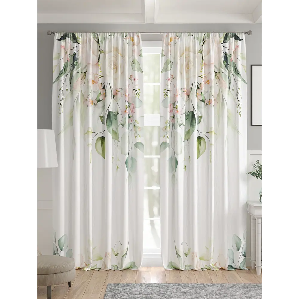 Фото 4 Комплект штор 2 шт на ленте Comfy Way Базовая Коллекция CW521240 150x240 см жаккард цвет белый Фото 4 Комплект штор 2 шт на ленте Comfy Way Базовая Коллекция CW521240 150x240 см жаккард цвет белый