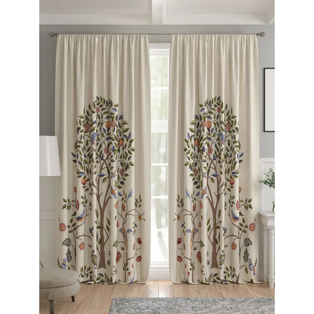 Фото 4 Комплект штор 2 шт на ленте Comfy Way Базовая Коллекция CW521237 150x240 см жаккард цвет зеленый Фото 4 Комплект штор 2 шт на ленте Comfy Way Базовая Коллекция CW521237 150x240 см жаккард цвет зеленый