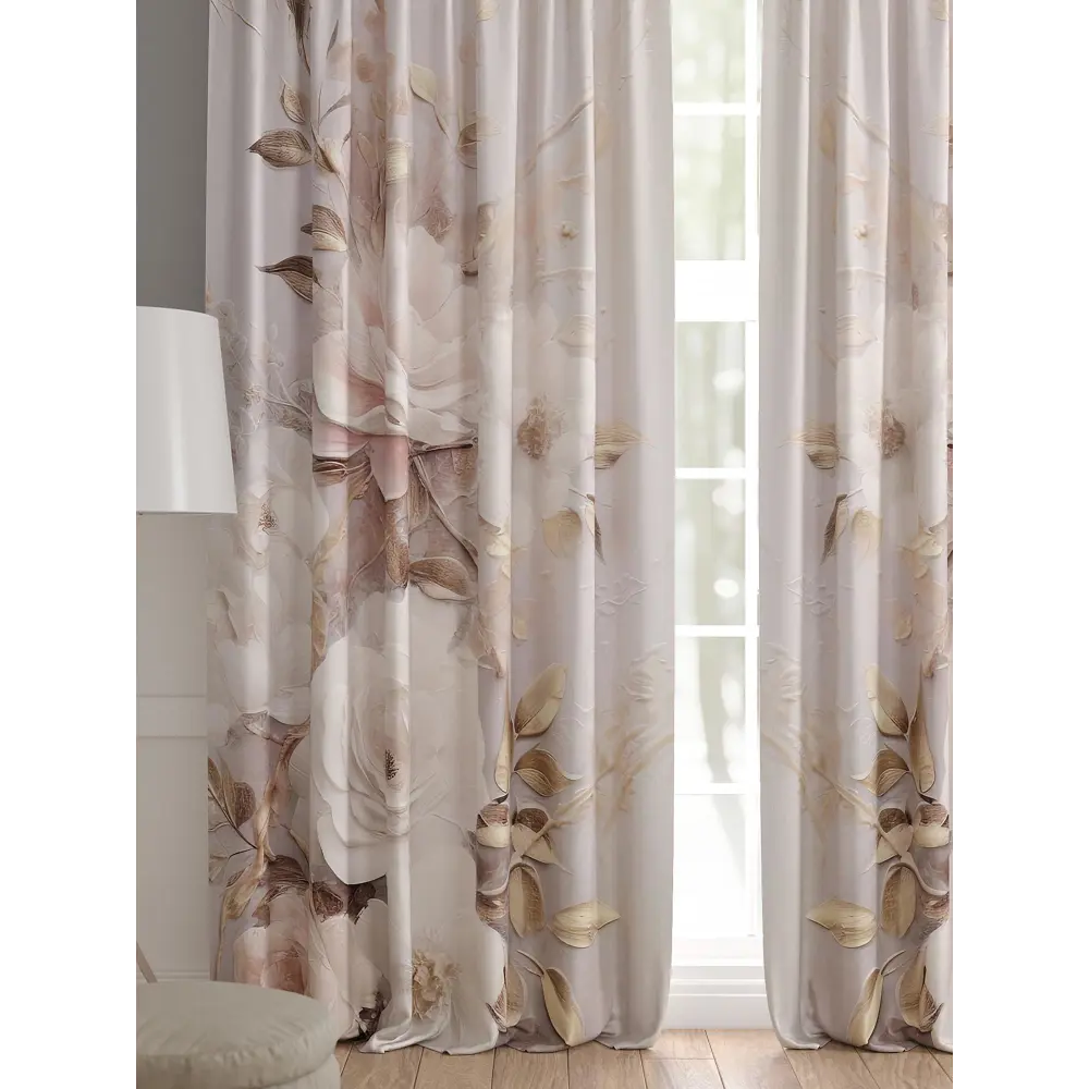Фото 2 Комплект штор 2 шт на ленте Comfy Way Базовая Коллекция CW521230 150x240 см жаккард цвет бежевый
