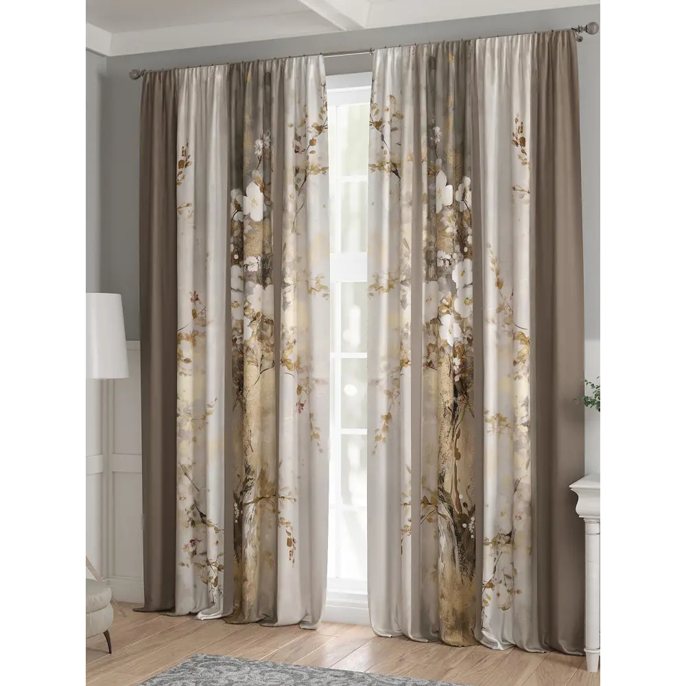 Фото 3 Комплект штор 2 шт на ленте Comfy Way Базовая Коллекция CW521226 150x240 см жаккард цвет коричневый Фото 3 Комплект штор 2 шт на ленте Comfy Way Базовая Коллекция CW521226 150x240 см жаккард цвет коричневый