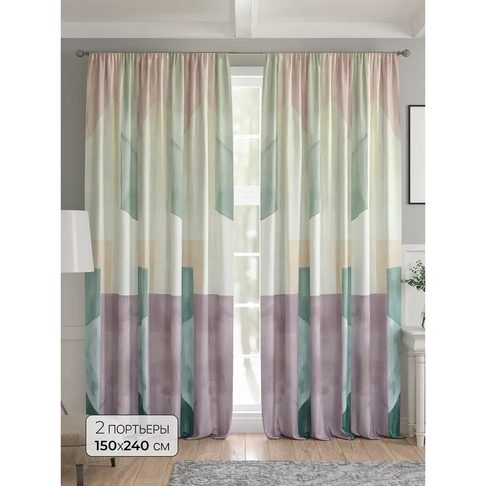 Фото Комплект штор 2 шт на ленте Comfy Way Базовая Коллекция CW521211 150x240 см жаккард цвет белый Фото Комплект штор 2 шт на ленте Comfy Way Базовая Коллекция CW521211 150x240 см жаккард цвет белый