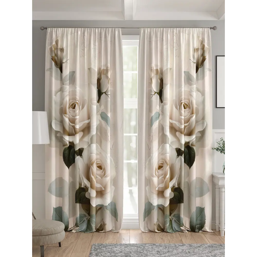 Фото 4 Комплект штор 2 шт на ленте Comfy Way Базовая Коллекция CW521199 150x240 см жаккард цвет зеленый Фото 4 Комплект штор 2 шт на ленте Comfy Way Базовая Коллекция CW521199 150x240 см жаккард цвет зеленый