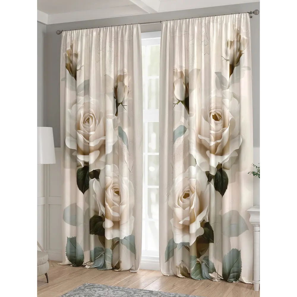 Фото 3 Комплект штор 2 шт на ленте Comfy Way Базовая Коллекция CW521199 150x240 см жаккард цвет зеленый Фото 3 Комплект штор 2 шт на ленте Comfy Way Базовая Коллекция CW521199 150x240 см жаккард цвет зеленый