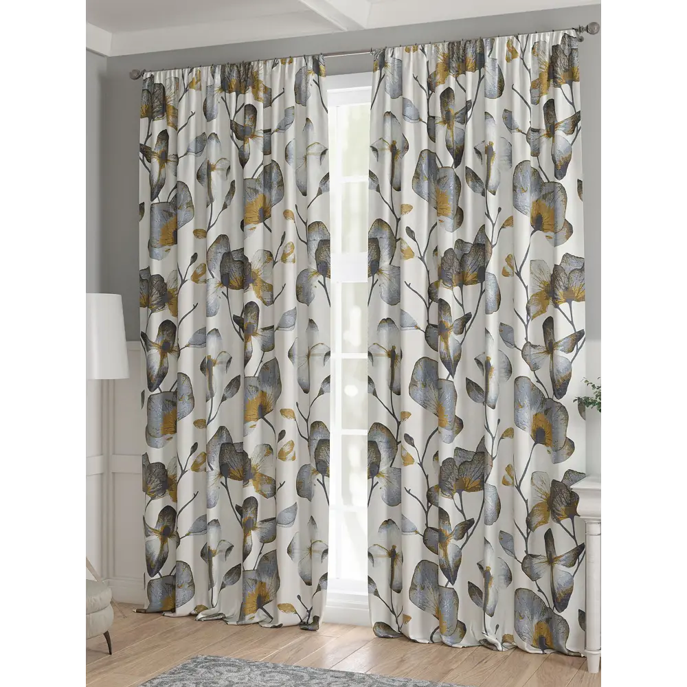 Фото 3 Комплект штор 2 шт на ленте Comfy Way Базовая Коллекция CW521190 150x240 см жаккард цвет синий Фото 3 Комплект штор 2 шт на ленте Comfy Way Базовая Коллекция CW521190 150x240 см жаккард цвет синий