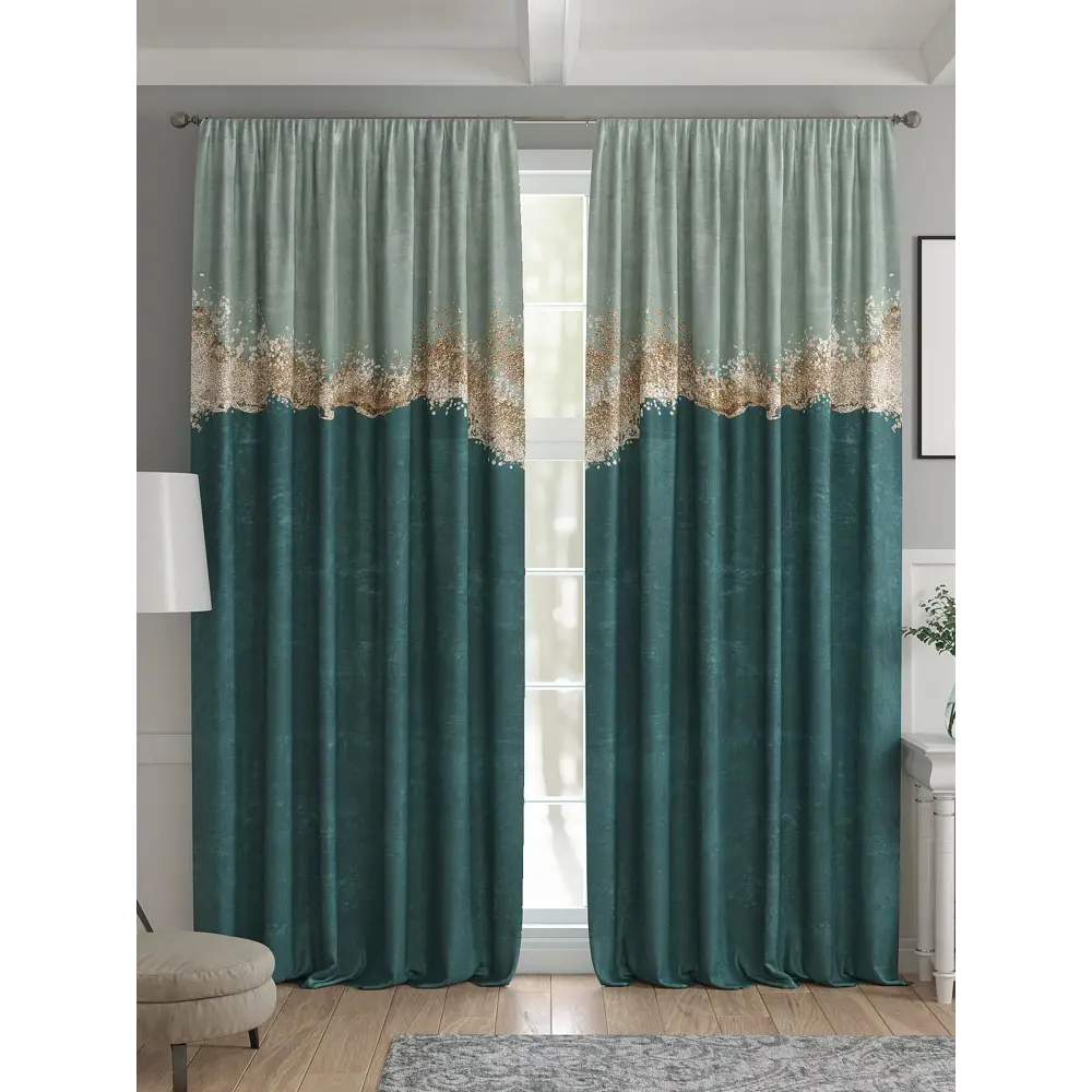 Фото 4 Комплект штор 2 шт на ленте Comfy Way Базовая Коллекция CW521178 150x240 см жаккард цвет золотой