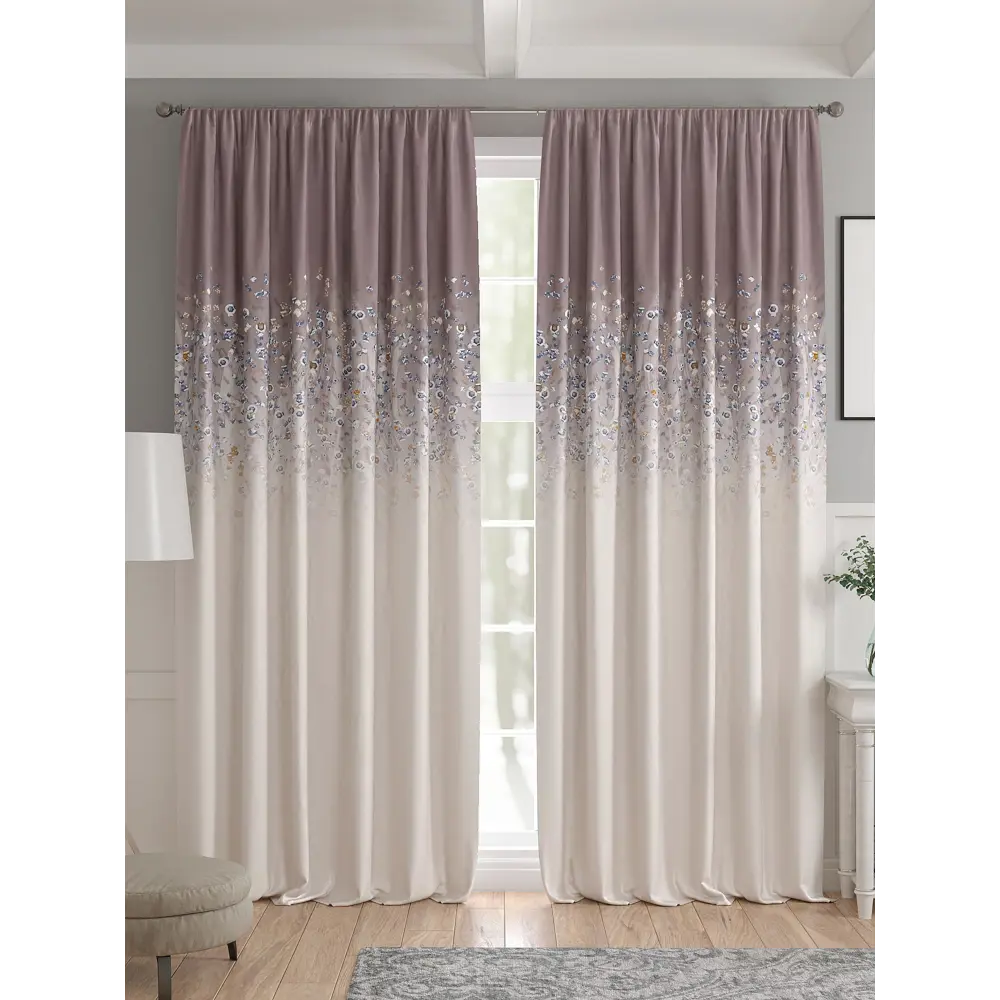 Фото 4 Комплект штор 2 шт на ленте Comfy Way Базовая Коллекция CW521177 150x240 см жаккард цвет бежевый Фото 4 Комплект штор 2 шт на ленте Comfy Way Базовая Коллекция CW521177 150x240 см жаккард цвет бежевый