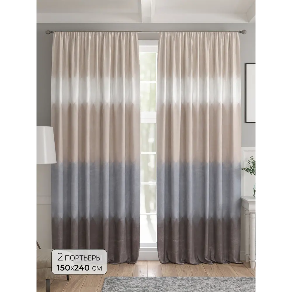 Фото Комплект штор 2 шт на ленте Comfy Way Базовая Коллекция CW521164 150x240 см жаккард цвет белый Фото Комплект штор 2 шт на ленте Comfy Way Базовая Коллекция CW521164 150x240 см жаккард цвет белый