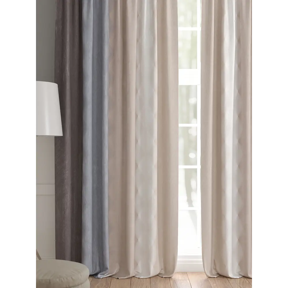 Фото 2 Комплект штор 2 шт на ленте Comfy Way Базовая Коллекция CW521167 150x240 см жаккард цвет белый Фото 2 Комплект штор 2 шт на ленте Comfy Way Базовая Коллекция CW521167 150x240 см жаккард цвет белый