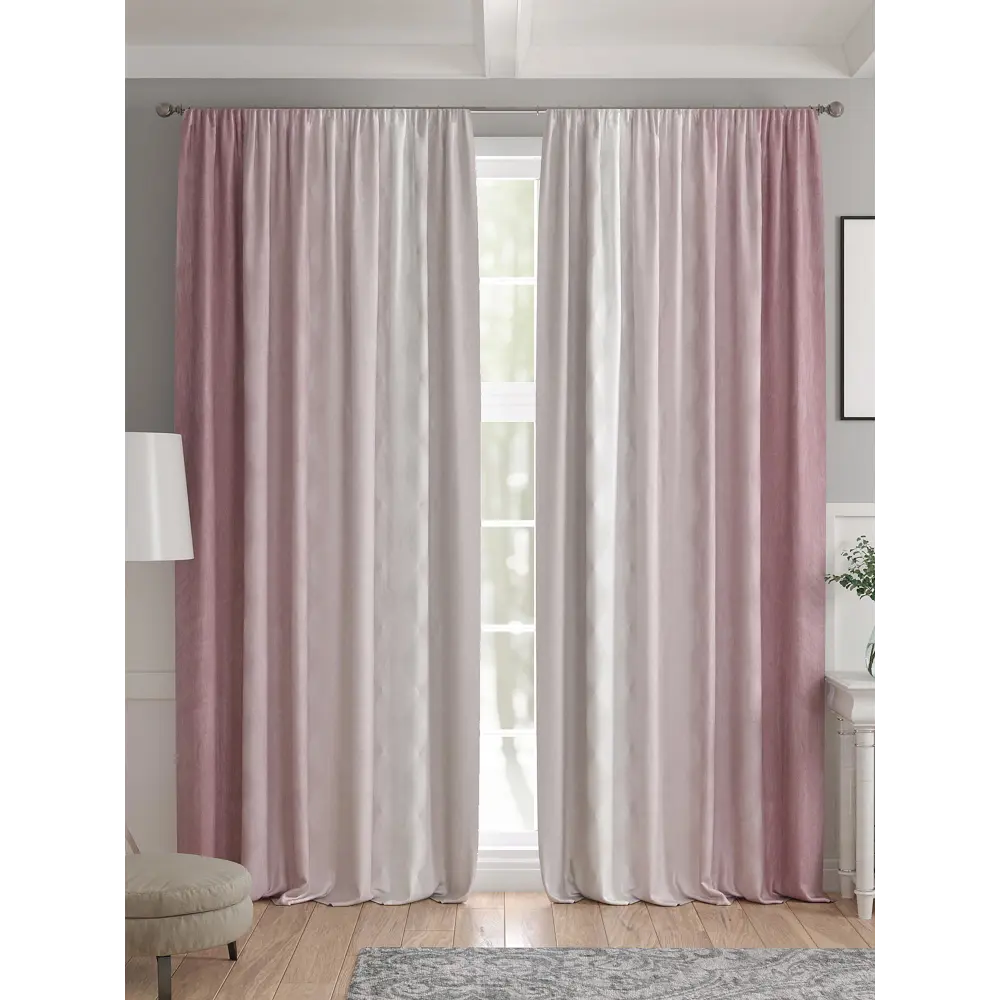 Фото 4 Комплект штор 2 шт на ленте Comfy Way Базовая Коллекция CW521168 150x240 см жаккард цвет бежевый Фото 4 Комплект штор 2 шт на ленте Comfy Way Базовая Коллекция CW521168 150x240 см жаккард цвет бежевый