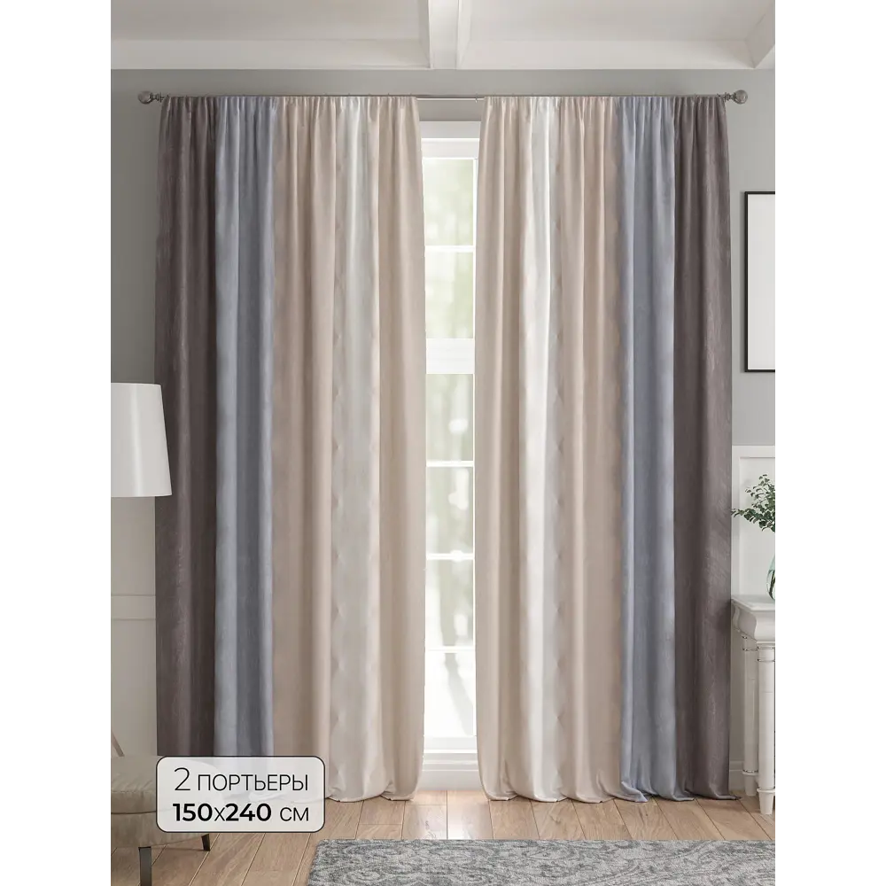 Фото Комплект штор 2 шт на ленте Comfy Way Базовая Коллекция CW521167 150x240 см жаккард цвет белый Фото Комплект штор 2 шт на ленте Comfy Way Базовая Коллекция CW521167 150x240 см жаккард цвет белый