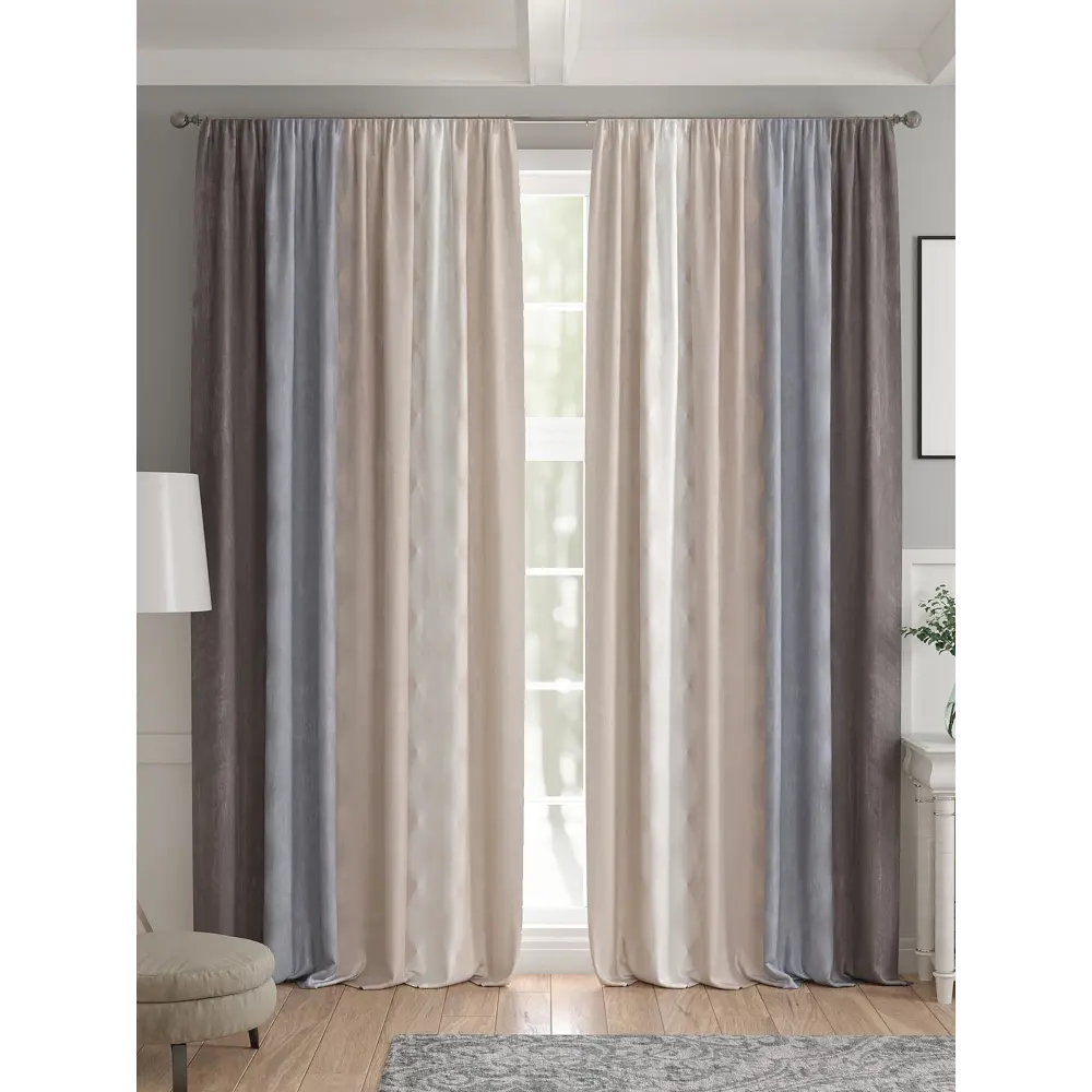 Фото 4 Комплект штор 2 шт на ленте Comfy Way Базовая Коллекция CW521167 150x240 см жаккард цвет белый Фото 4 Комплект штор 2 шт на ленте Comfy Way Базовая Коллекция CW521167 150x240 см жаккард цвет белый