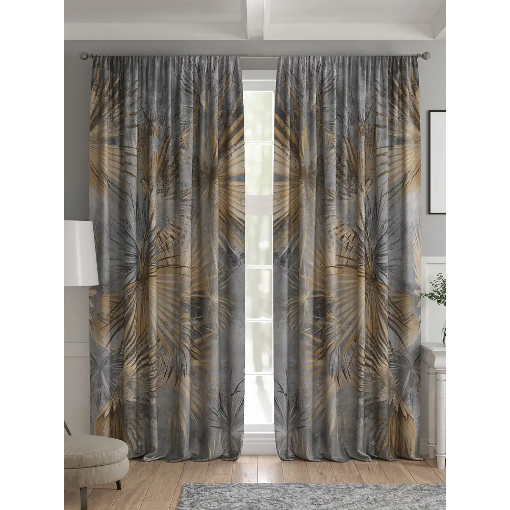 Фото 4 Комплект штор 2 шт на ленте Comfy Way Базовая Коллекция CW521156 150x240 см жаккард цвет серый Фото 4 Комплект штор 2 шт на ленте Comfy Way Базовая Коллекция CW521156 150x240 см жаккард цвет серый