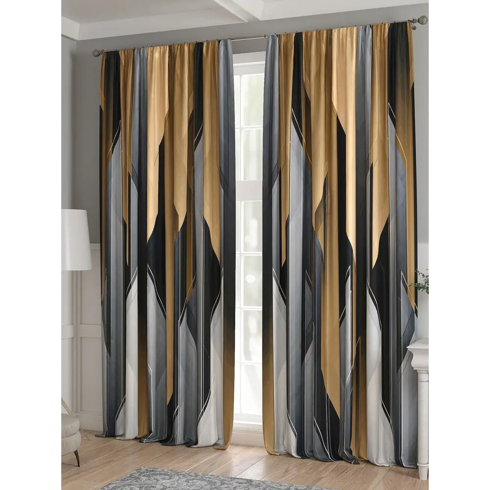 Фото 3 Комплект штор 2 шт на ленте Comfy Way Базовая Коллекция CW521151 150x240 см жаккард цвет коричневый Фото 3 Комплект штор 2 шт на ленте Comfy Way Базовая Коллекция CW521151 150x240 см жаккард цвет коричневый