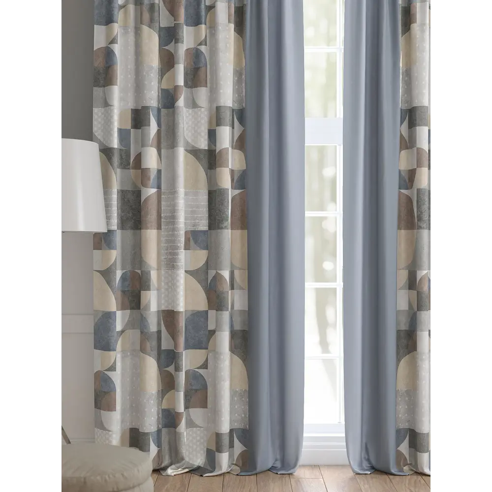 Фото 2 Комплект штор 2 шт на ленте Comfy Way Базовая Коллекция CW521147 150x240 см жаккард цвет серый Фото 2 Комплект штор 2 шт на ленте Comfy Way Базовая Коллекция CW521147 150x240 см жаккард цвет серый