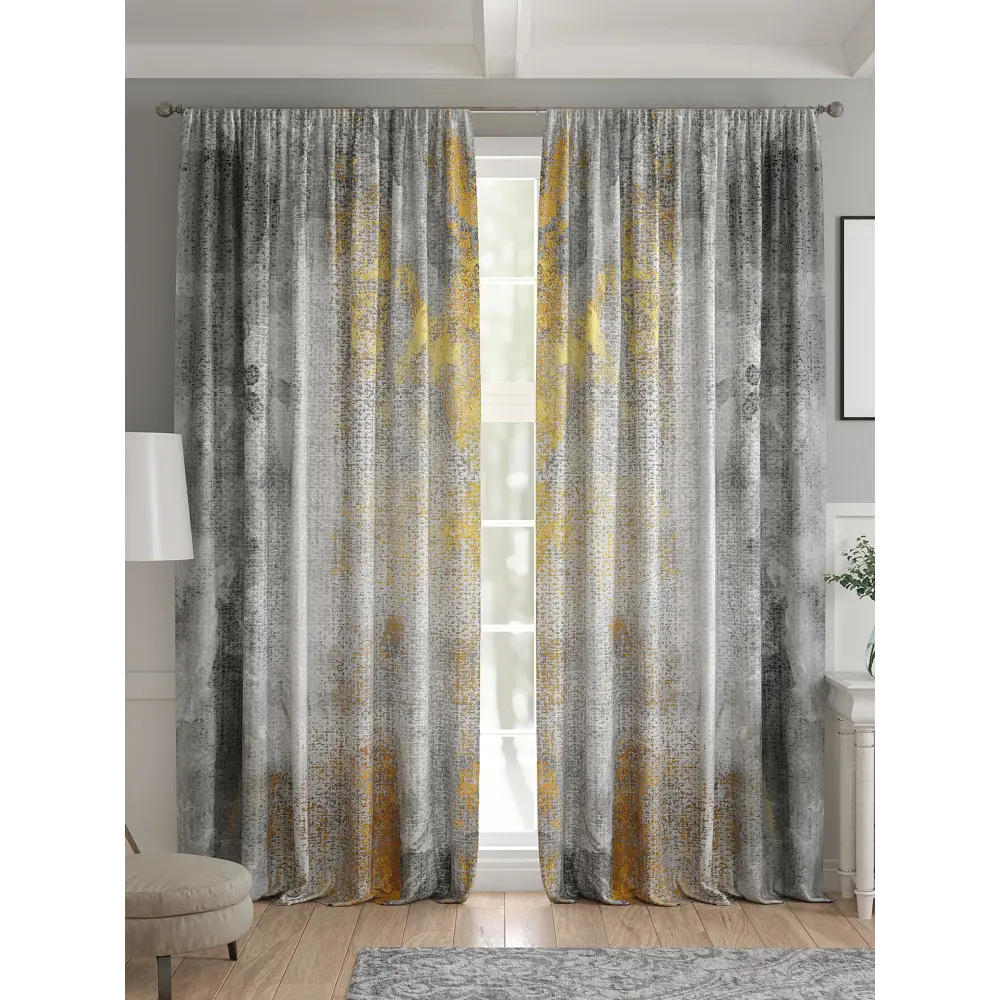 Фото 4 Комплект штор 2 шт на ленте Comfy Way Базовая Коллекция CW521146 150x240 см жаккард цвет серый Фото 4 Комплект штор 2 шт на ленте Comfy Way Базовая Коллекция CW521146 150x240 см жаккард цвет серый