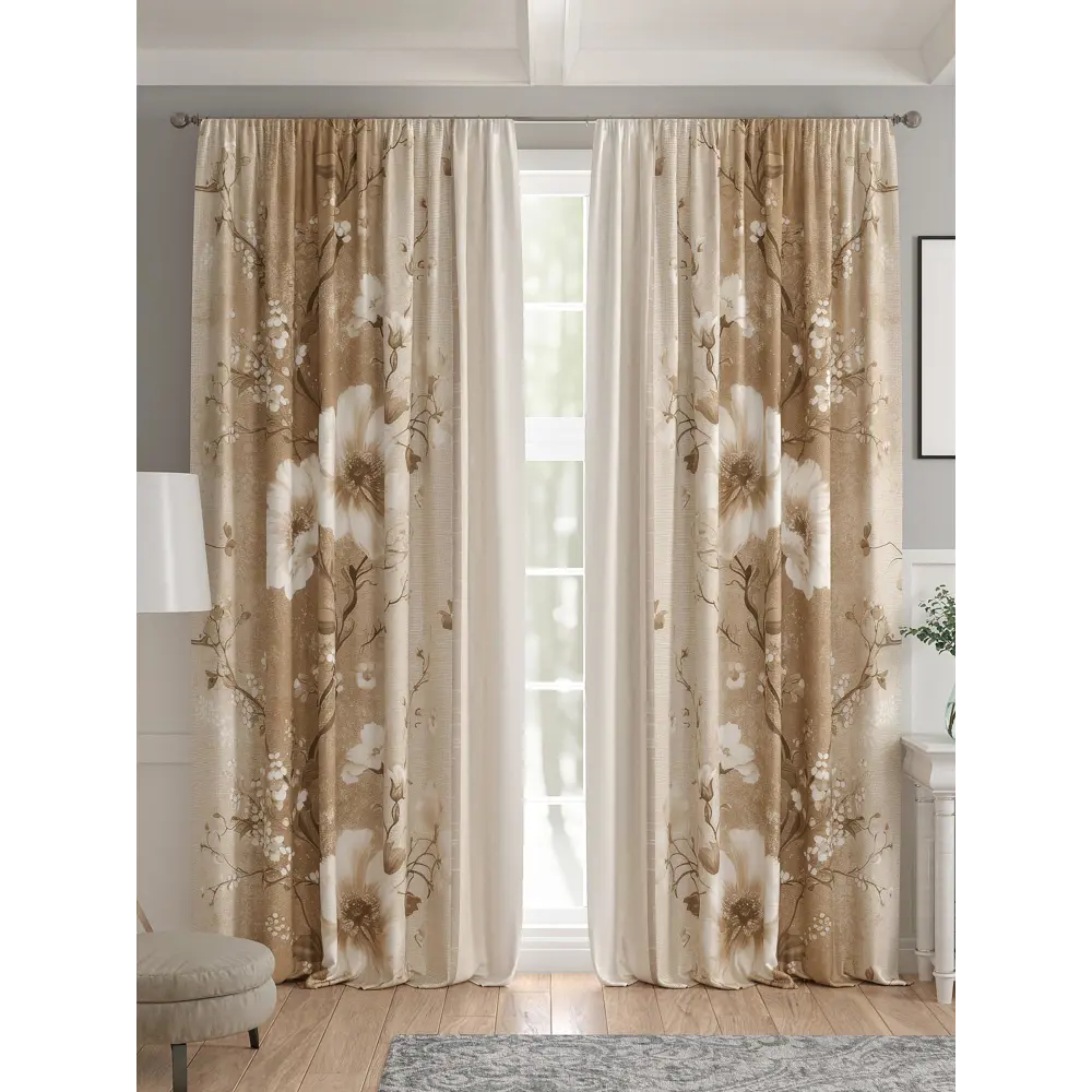 Фото 4 Комплект штор 2 шт на ленте Comfy Way Базовая Коллекция CW521142 150x240 см жаккард цвет бежевый