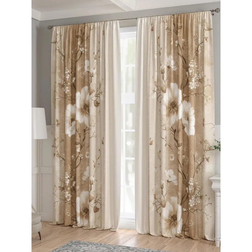 Фото 3 Комплект штор 2 шт на ленте Comfy Way Базовая Коллекция CW521142 150x240 см жаккард цвет бежевый
