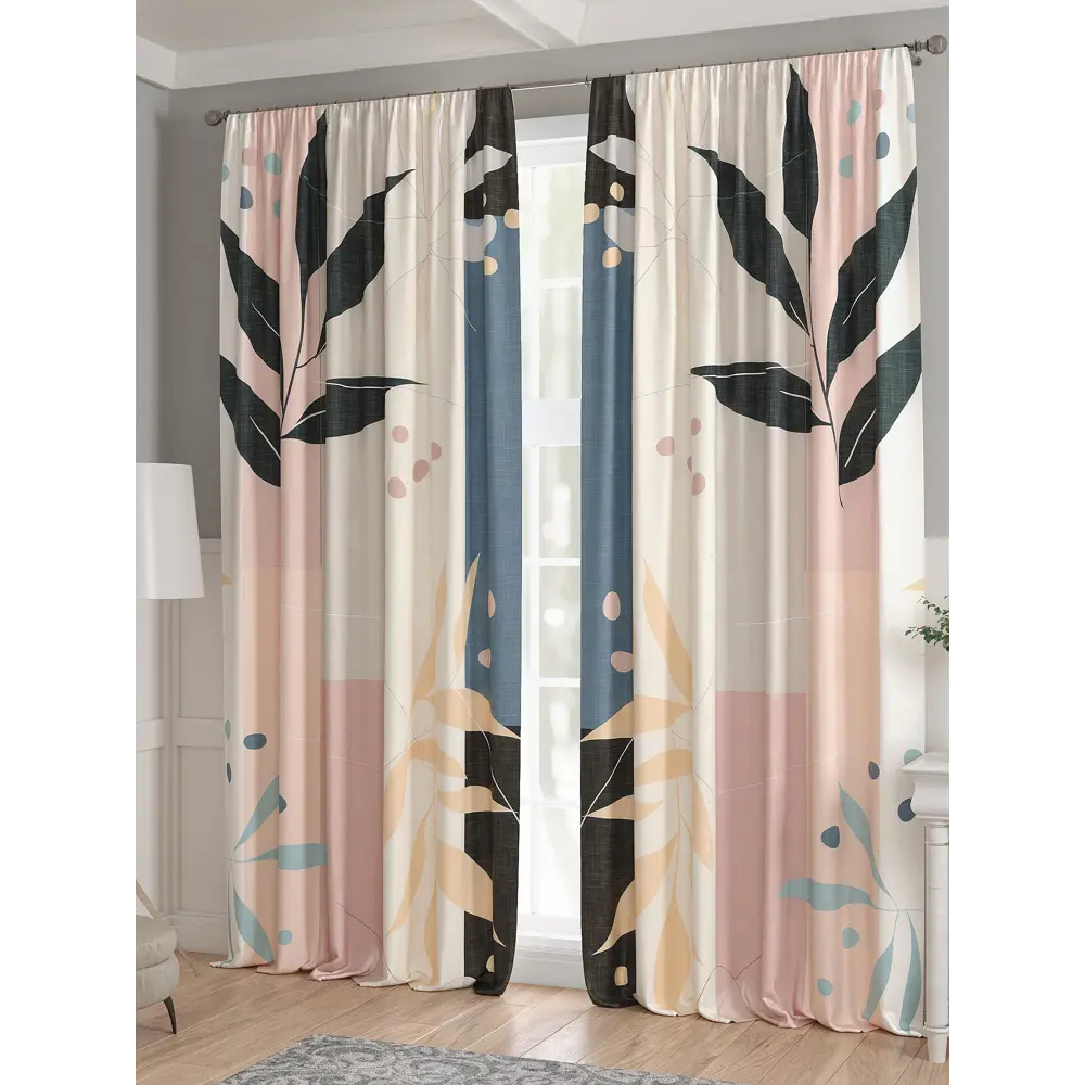 Фото 3 Комплект штор 2 шт на ленте Comfy Way Базовая Коллекция CW521130 150x240 см жаккард цвет синий Фото 3 Комплект штор 2 шт на ленте Comfy Way Базовая Коллекция CW521130 150x240 см жаккард цвет синий