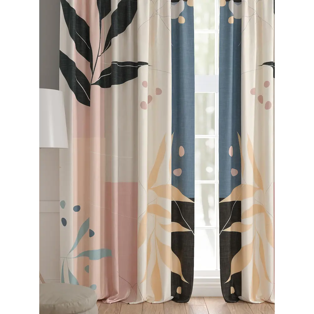Фото 2 Комплект штор 2 шт на ленте Comfy Way Базовая Коллекция CW521130 150x240 см жаккард цвет синий Фото 2 Комплект штор 2 шт на ленте Comfy Way Базовая Коллекция CW521130 150x240 см жаккард цвет синий