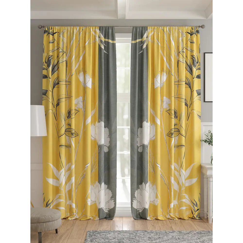 Фото 4 Комплект штор 2 шт на ленте Comfy Way Базовая Коллекция CW521120 150x240 см жаккард цвет серый Фото 4 Комплект штор 2 шт на ленте Comfy Way Базовая Коллекция CW521120 150x240 см жаккард цвет серый