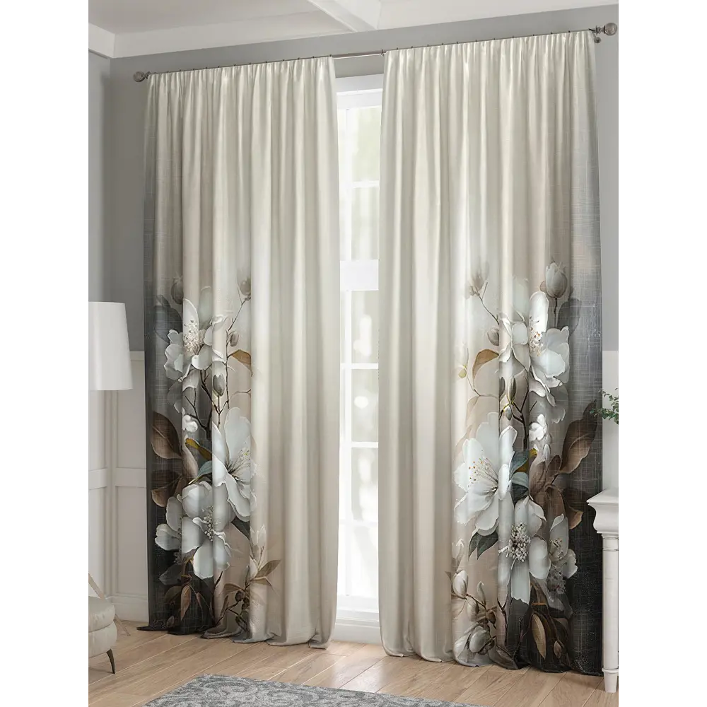 Фото 3 Комплект штор 2 шт на ленте Comfy Way Базовая Коллекция CW521104 150x240 см жаккард цвет коричневый Фото 3 Комплект штор 2 шт на ленте Comfy Way Базовая Коллекция CW521104 150x240 см жаккард цвет коричневый
