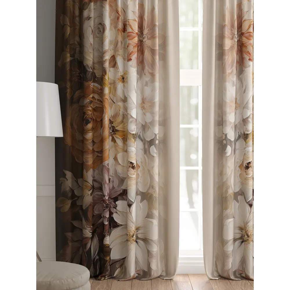 Фото 2 Комплект штор 2 шт на ленте Comfy Way Базовая Коллекция CW521103 150x240 см жаккард цвет коричневый Фото 2 Комплект штор 2 шт на ленте Comfy Way Базовая Коллекция CW521103 150x240 см жаккард цвет коричневый